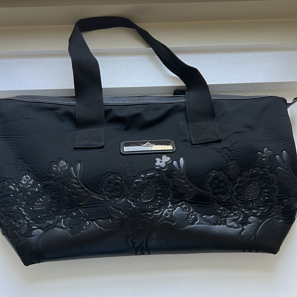 Adidas by Stella McCartney Black Neoprene Tote Gym Bag